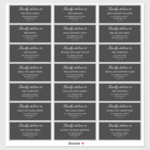 Etiquetas de dirección para invitados de boda eleg