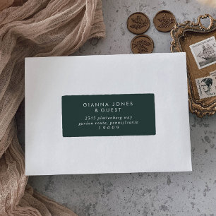Etiquetas de dirección para invitados esmeralda Bo