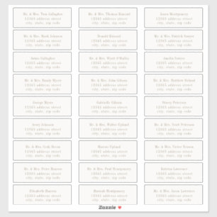 Etiquetas de dirección para invitados OASIS Taupe