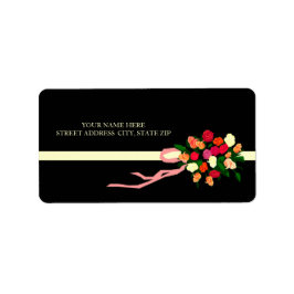 Etiquetas de dirección para mailing de ramos flora