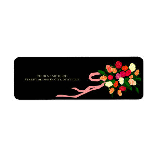 Etiquetas de dirección para ramo floral