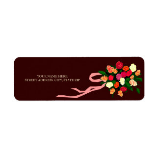 Etiquetas de dirección para ramo floral