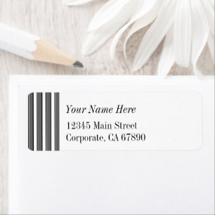 Etiquetas de dirección personalizadas con rayas gr