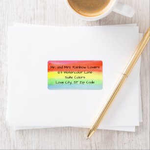 Etiquetas de dirección personalizadas de acuarela 