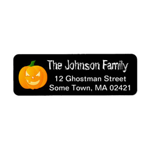 Etiquetas de dirección personalizadas de calabaza