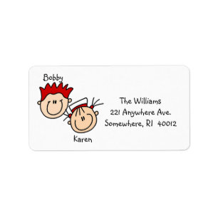 Etiquetas de dirección personalizadas de los pares