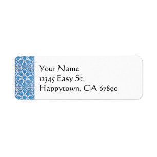 Etiquetas de dirección personalizadas Delft Blue W