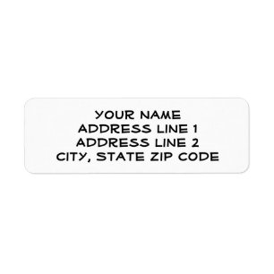 Etiquetas de dirección personalizadas en letras ma
