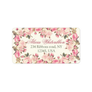 Etiquetas de dirección personalizadas florales