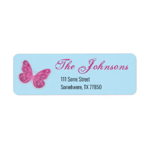 Etiquetas de dirección personalizadas Mariposa Ros