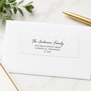 Etiquetas de dirección personalizadas minimalistas