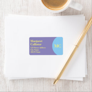 Etiquetas de dirección personalizadas Morado, Amar
