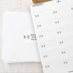 Etiquetas de dirección personalizadas para boda Ro