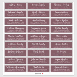 Etiquetas de dirección personalizadas para invitad