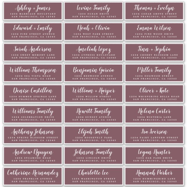 Etiquetas de dirección personalizadas para invitad (Anverso)