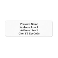 Etiquetas de dirección personalizadas, sencillamen