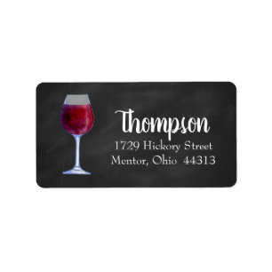 Etiquetas de dirección personalizadas vino de la