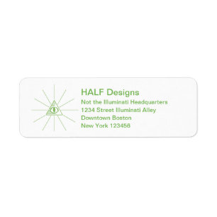 etiquetas de dirección personalizado illuminati