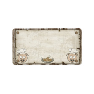 Etiquetas de dirección queridas del Bbq del cerdo