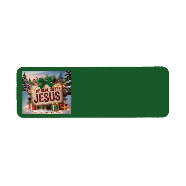 Etiquetas de dirección regalo real Jesús (Frente)