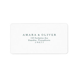 Etiquetas de dirección RSVP de boda de tipografía
