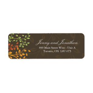 Etiquetas de dirección RSVP de otoño
