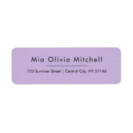 Etiquetas de dirección simples violeta de color su