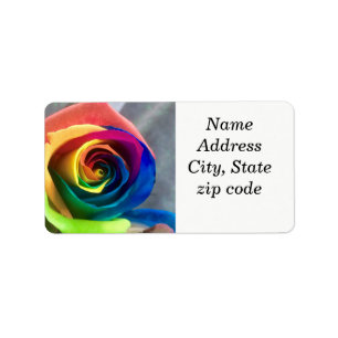 Etiquetas de dirección subiós arco iris
