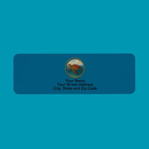 Etiquetas de dirección Tortuga Marina Azul Oceánic