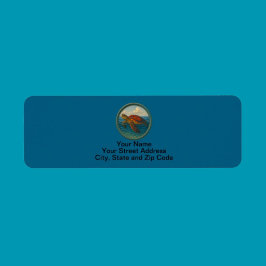 Etiquetas de dirección Tortuga Marina Azul Oceánic
