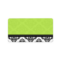 Etiquetas de dirección verdes de la boda del