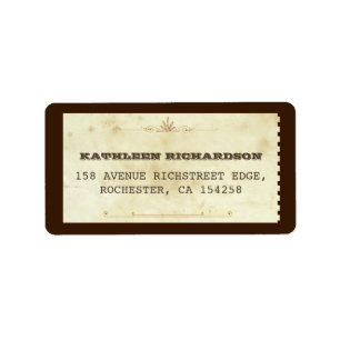 etiquetas de direcciones antiguas tipográficas