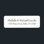 Etiquetas de direcciones B y W Minimalistas person<br><div class="desc">Etiquetas de direcciones B y W Minimalistas personalizadas</div>