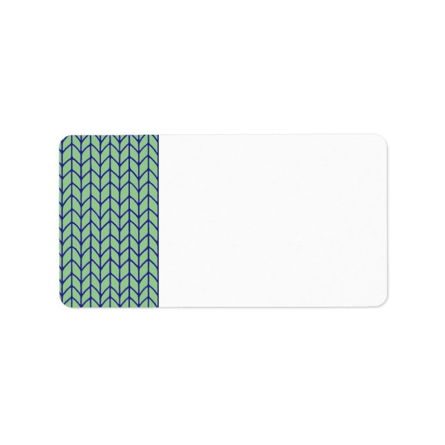Etiquetas de direcciones BLUE GREEN KNIT (Frente)