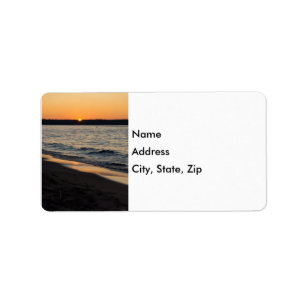 Etiquetas de direcciones de atardecer de recorrido