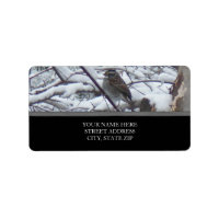 Etiquetas de direcciones de aves de nieve