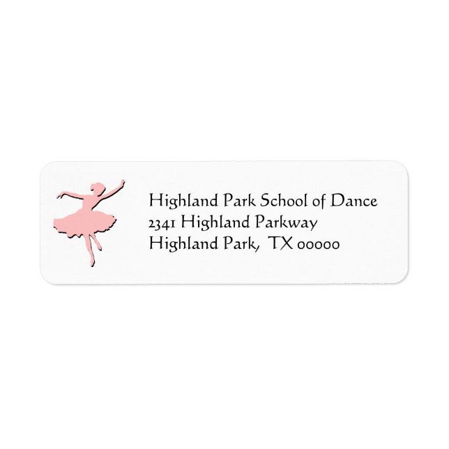 Etiquetas de direcciones de Ballerina (Frente)