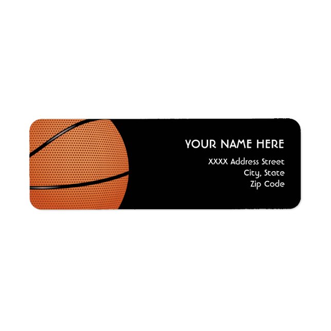 Etiquetas de direcciones de baloncesto (Frente)