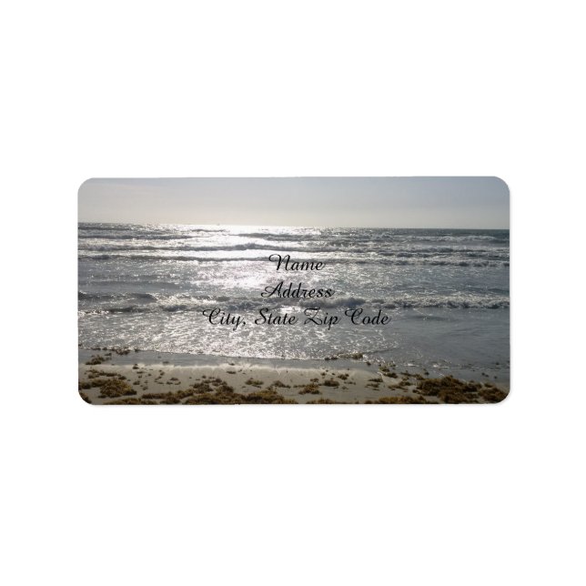 Etiquetas de direcciones de Beach Sunrise (Frente)