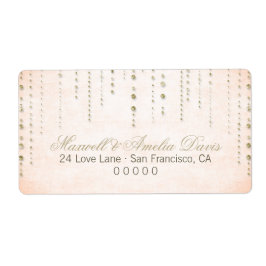 Etiquetas de direcciones de Boda de aspecto de Pur