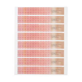 Etiquetas de direcciones de Boda rosa Rubor y Gold