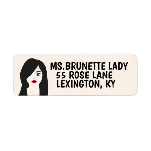 ETIQUETAS DE DIRECCIONES DE BRUNETTE BONITO LADY R