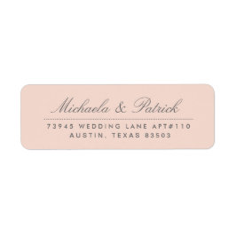 Etiquetas de direcciones de color rosa y gris carb