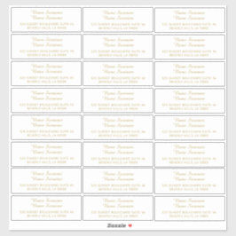 etiquetas de direcciones de correo de invitados in