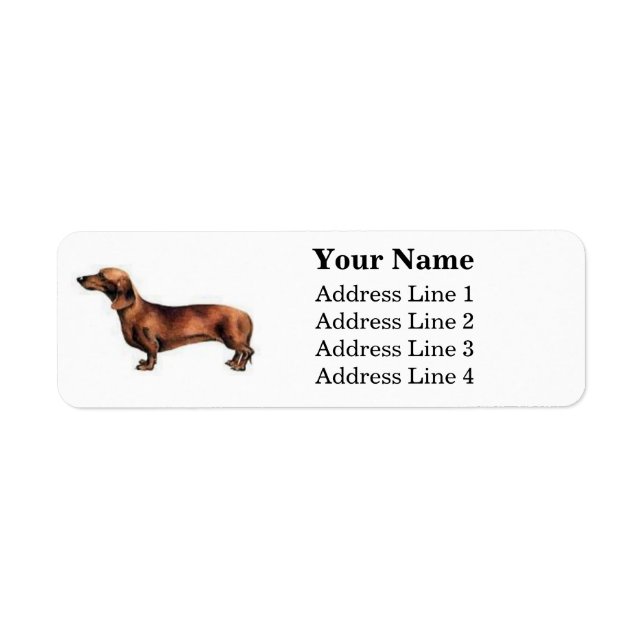 Etiquetas de direcciones de Dachshund (Frente)