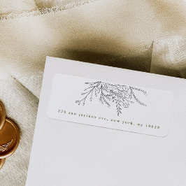 Etiquetas de direcciones de devolución de Bouquet 