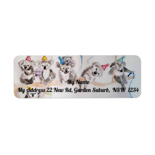 Etiquetas de direcciones de devolución de color de