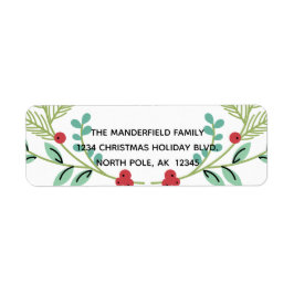 Etiquetas de direcciones de devolución de feriado 