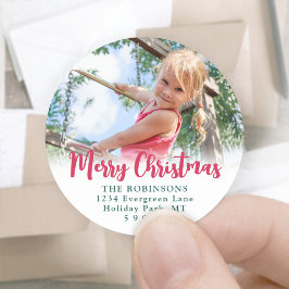 Etiquetas de direcciones de devolución de foto con