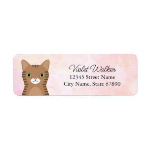 Etiquetas de direcciones de devolución de gato